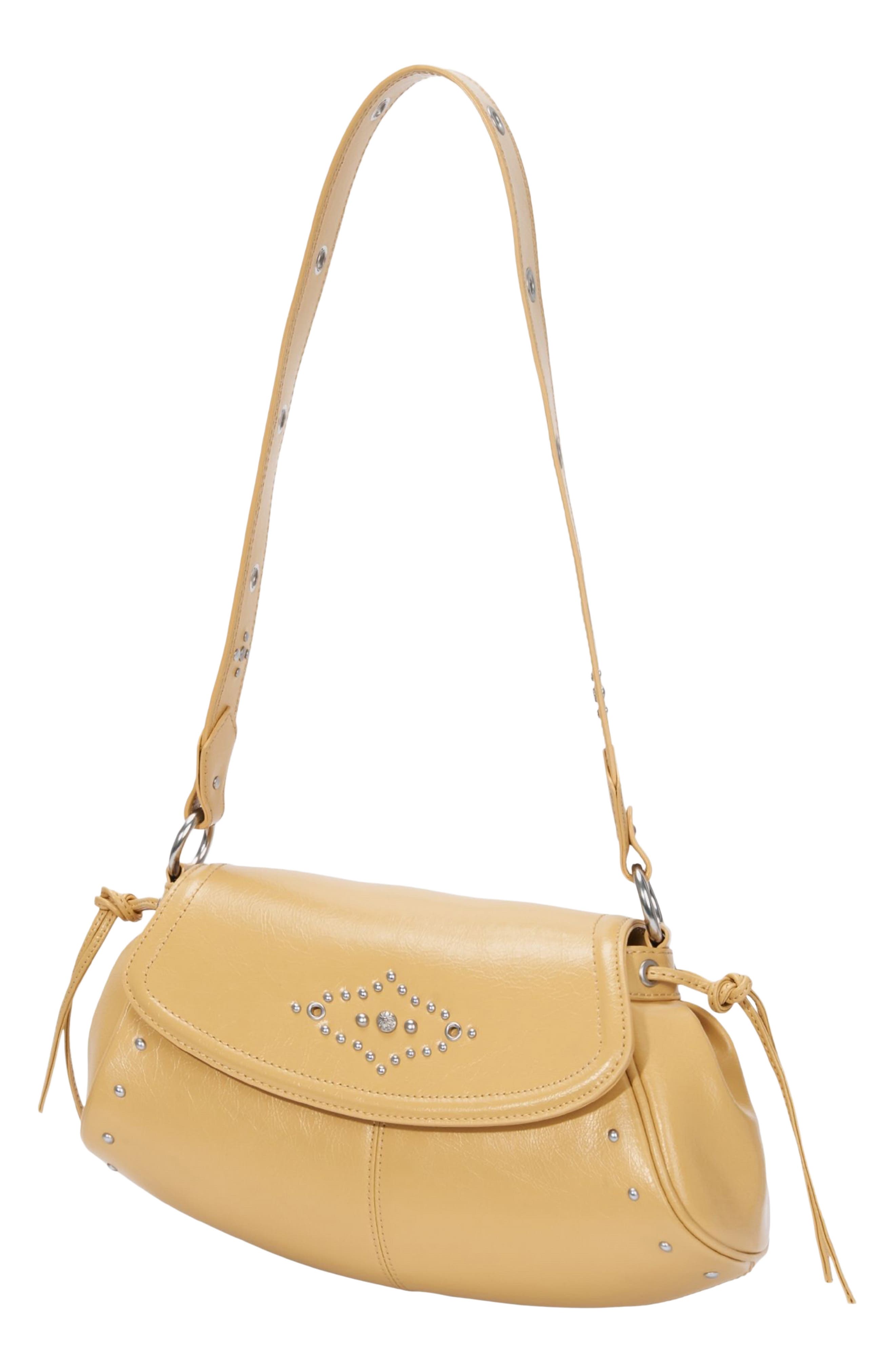 Moroccan Stud Shoulder Bag, Alternate, color, HONEY
