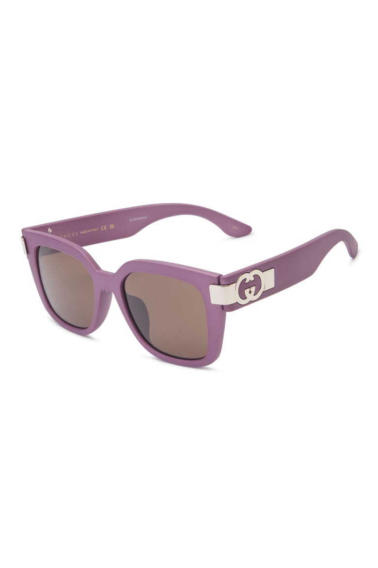 54mm Square Sunglasses, Alternate, color, VIOLET VIOLET BROWN