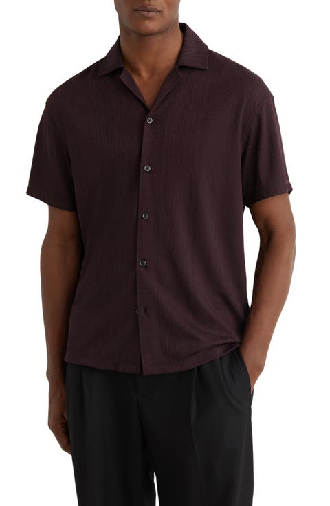 Ando Texture Stripe Camp Shirt