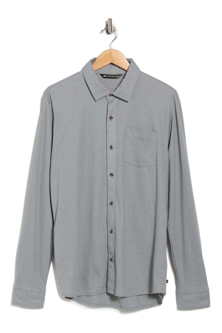 Evening Bonfire Button-Up Shirt, Alternate, color, HEATHER QUIET SHADE