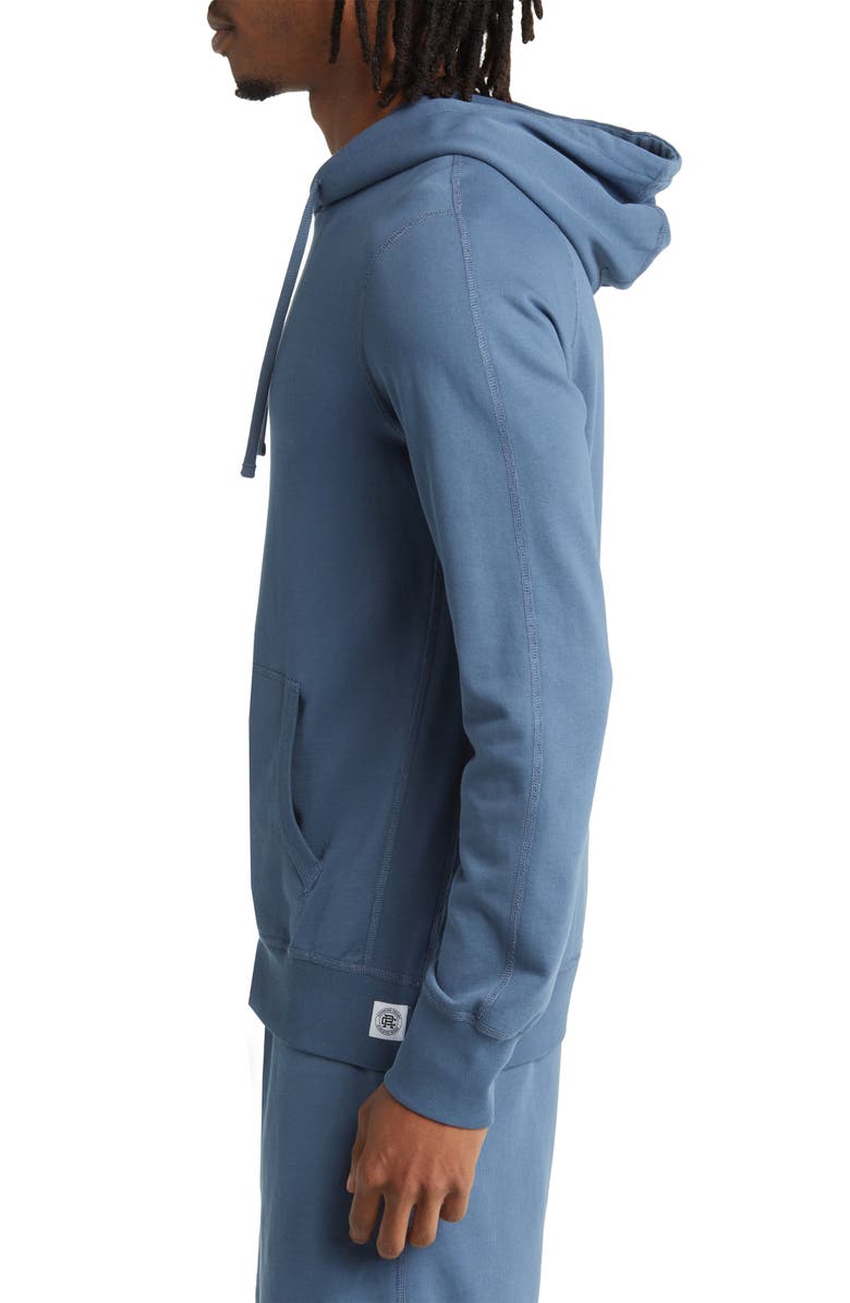 Reigning Champ Lightweight Terry Pullover Hoodie, Alternate, color, Washed Blue