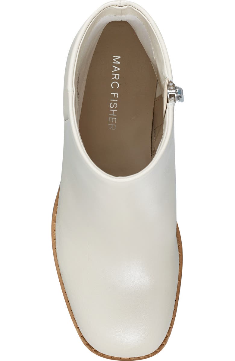 Marc Fisher Block Heel Bootie, Alternate, color, Cream