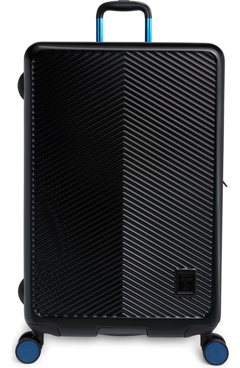 Original Penguin Harrison Hardside Checked Luggage, Main, color, Black / Blue
