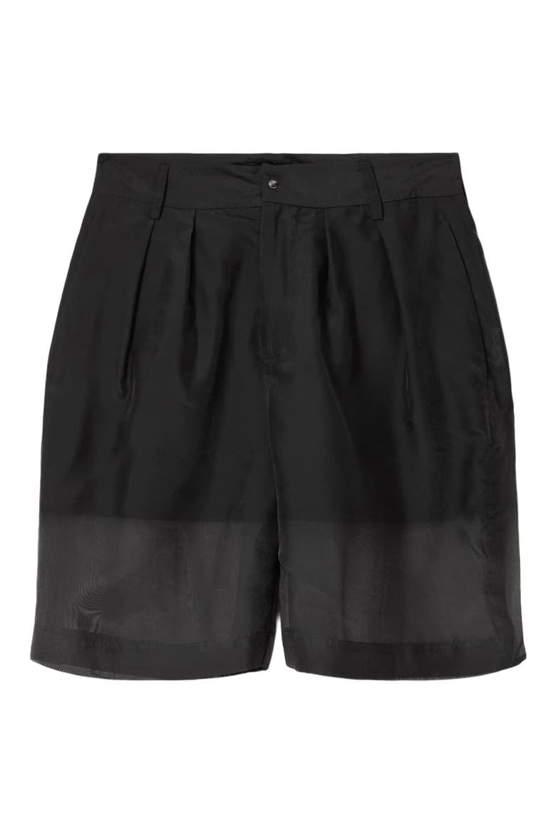 Banu Sheer Shorts, Alternate, color, BLACK