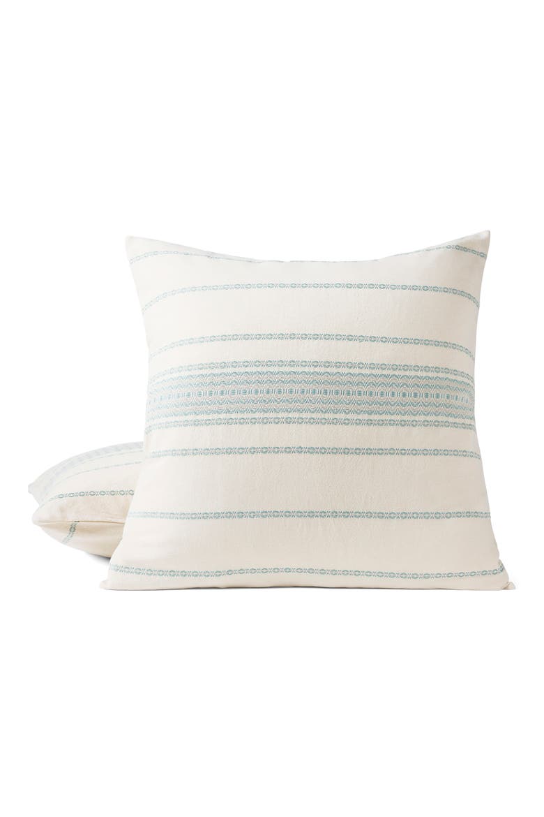 Rippled Stripe Organic Cotton Pillow Sham, Main, color, UNDYED W/ SURF