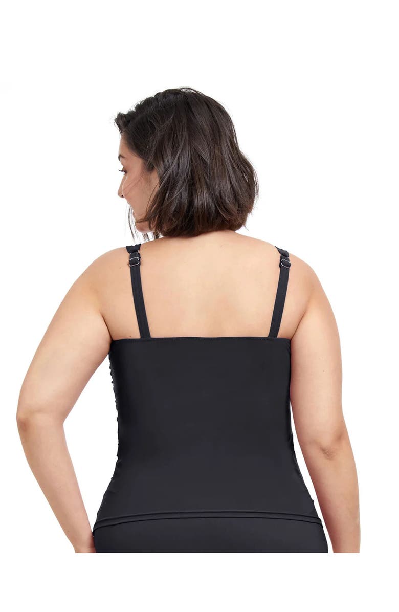 Profile by Gottex Tutti Frutti Plus Size Sweetheart Underwire Tankini Top, Alternate, color, Black
