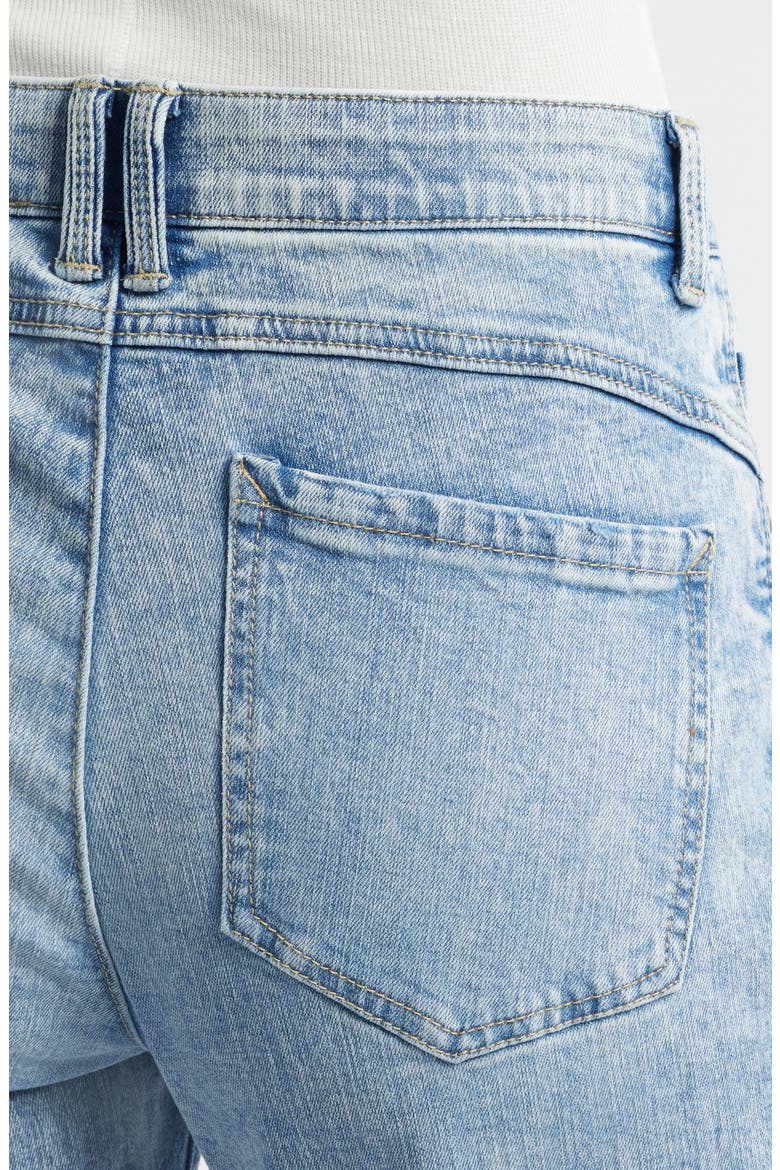 High Waist Cuff Hem Jeans, Alternate, color, LIGHT BLUE ARTISANAL