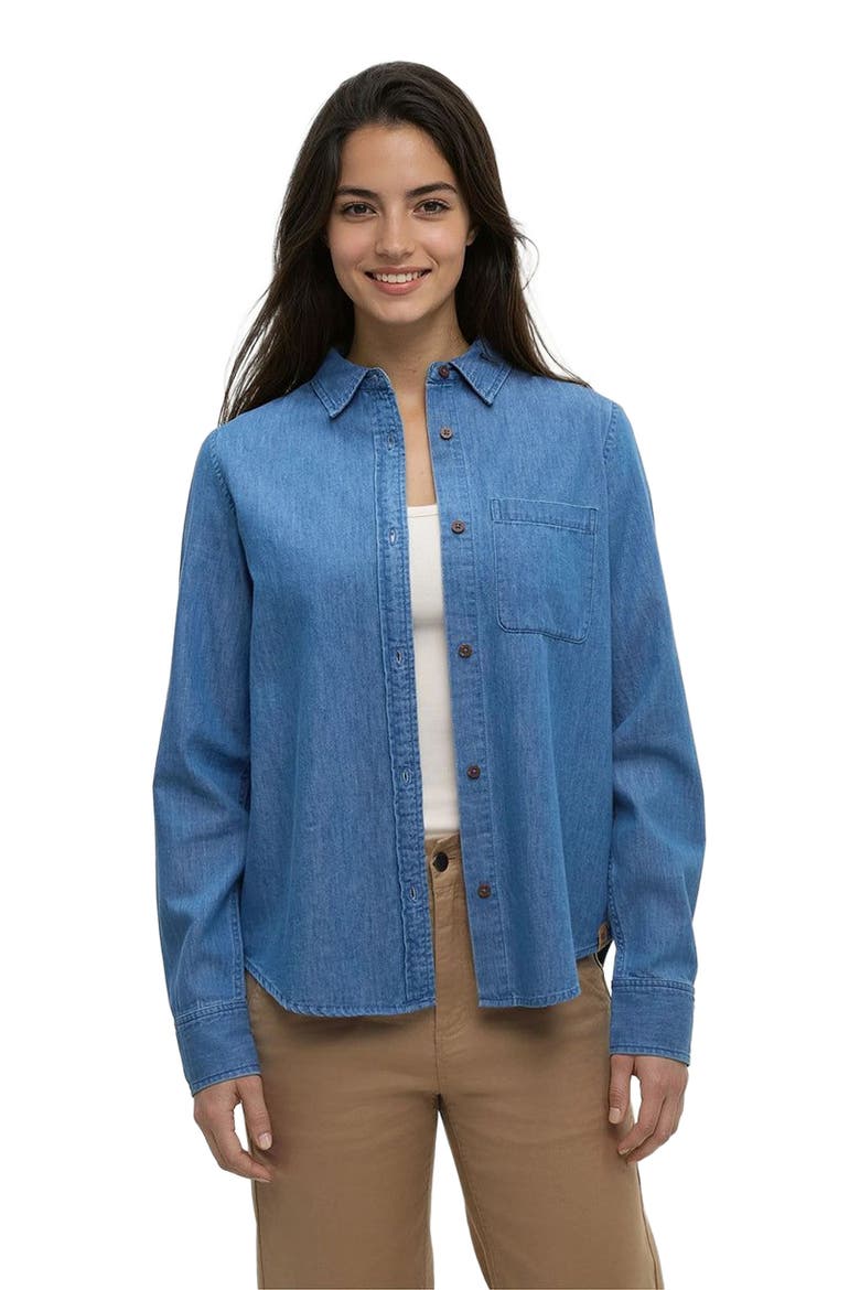 Denim Sloan Shirt, Alternate, color, Mid Wash