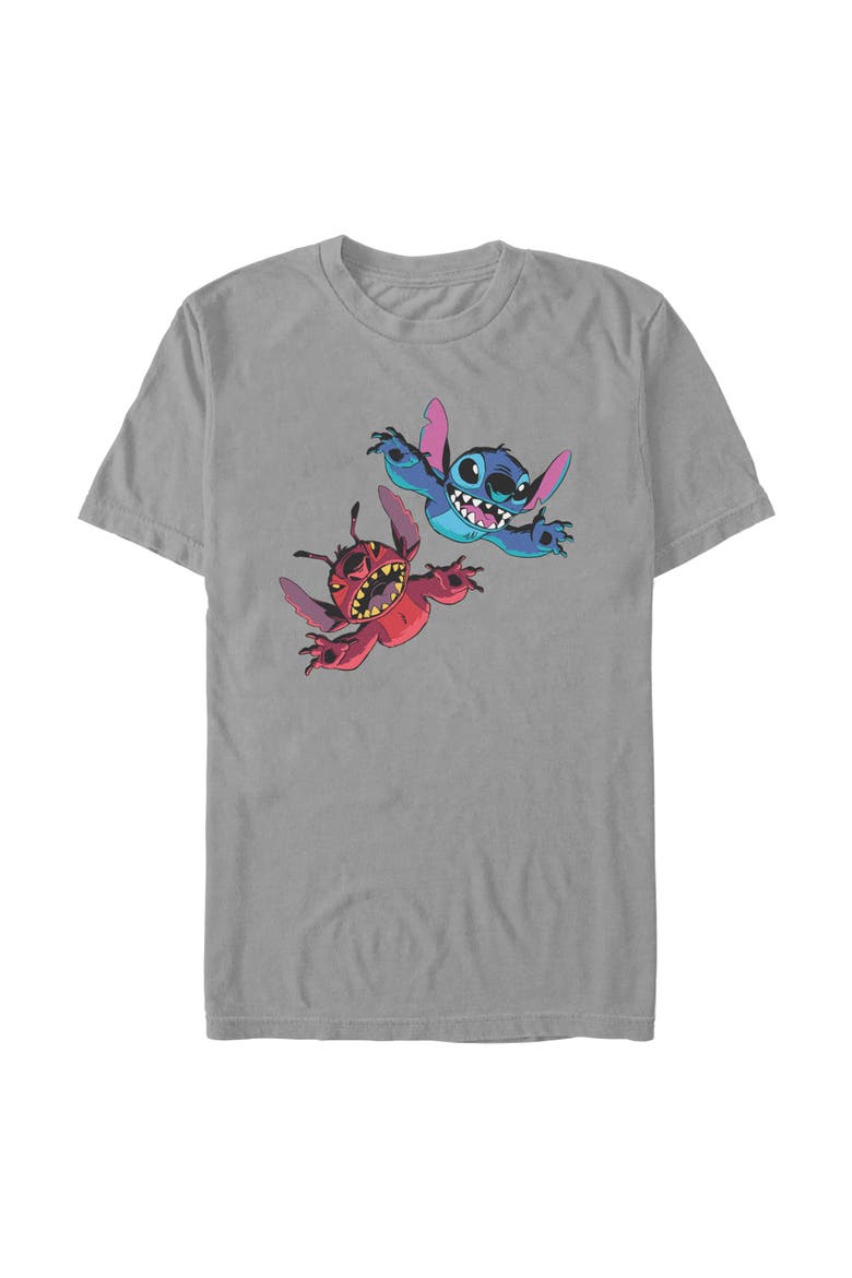 Men's Leroy vs Blue Alien Short Sleeve Graphic T-Shirt, Main, color, Gray: Jump