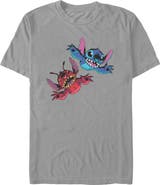 Lilo & Stitch Men's Leroy vs Blue Alien Short Sleeve Graphic T-Shirt