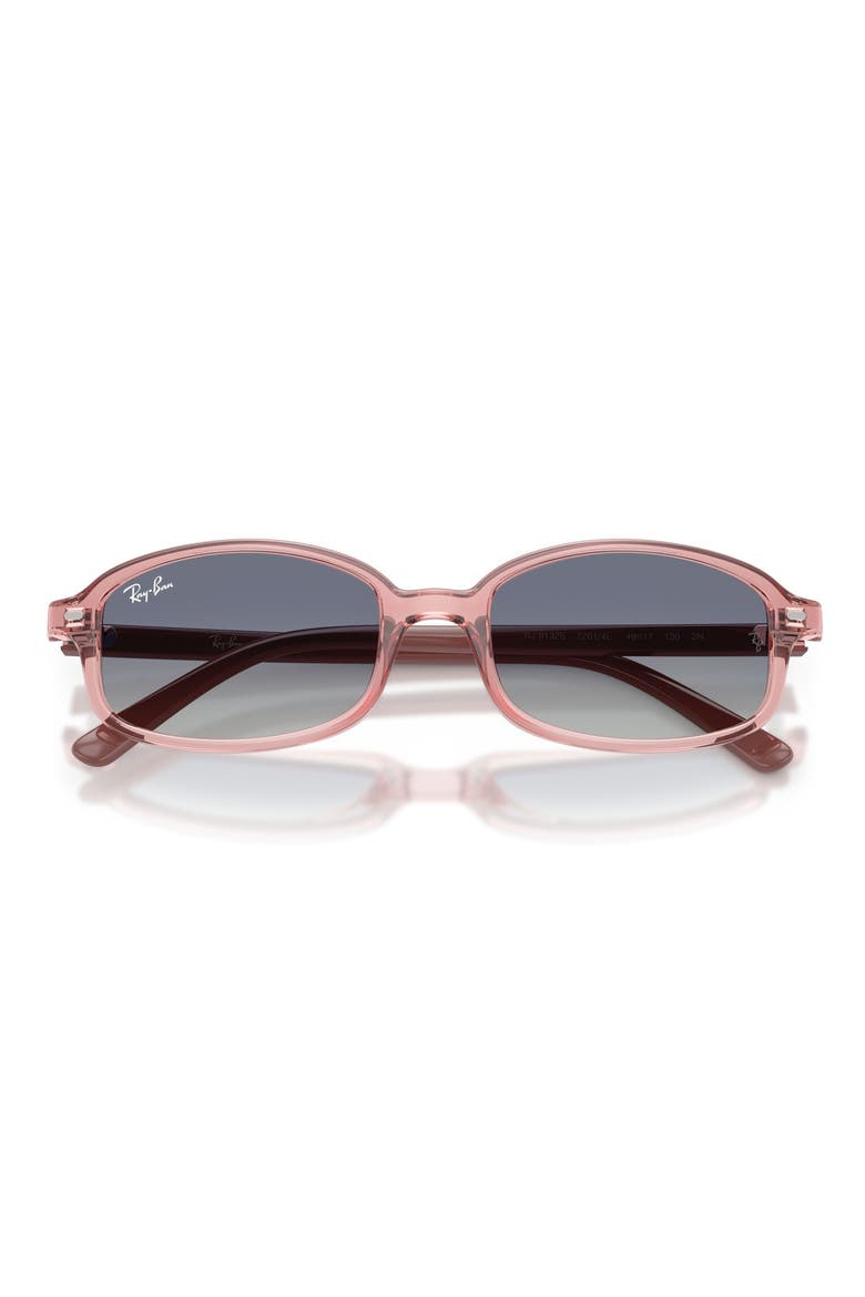 Kids' 49mm Irregular Sunglasses, Alternate, color, TRANSPARENT PINK / GREY BLUE