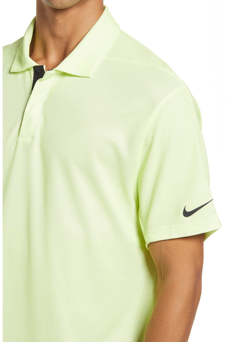 Nike Dri-FIT ADV Tiger Woods Golf Polo, Alternate, color, WHITE/LIGHT LEMON TWIST/BLACK