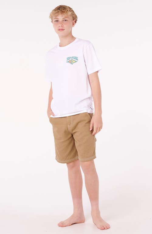 Rip Curl Kids' Dazed & Tubed Graphic T-shirt In White