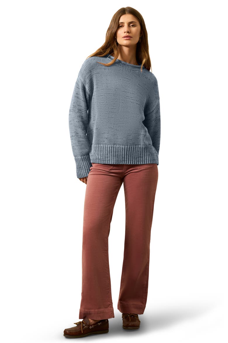 Sunwashed Roll Neck Sweater, Alternate, color, BLUE