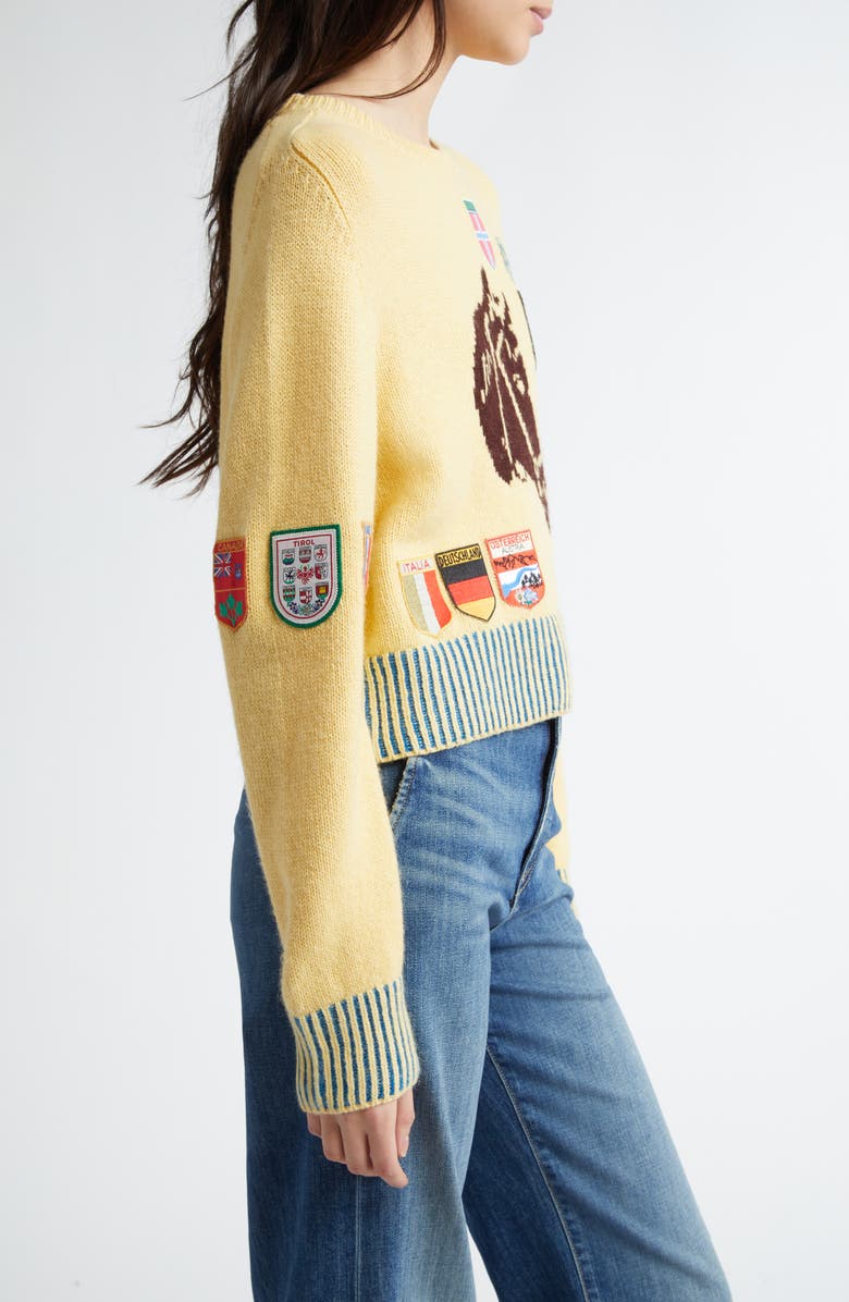 Bode Pony Silhouette Alpaca & Wool Crewneck Sweater, Alternate, color,