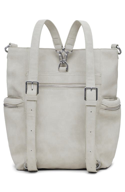 Desigual Big Faux Leather Backpack In Gray