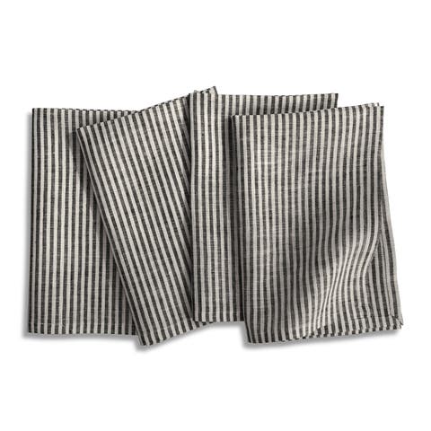Linen Dinner Napkins - Narrow Stripe, 20" x 20"