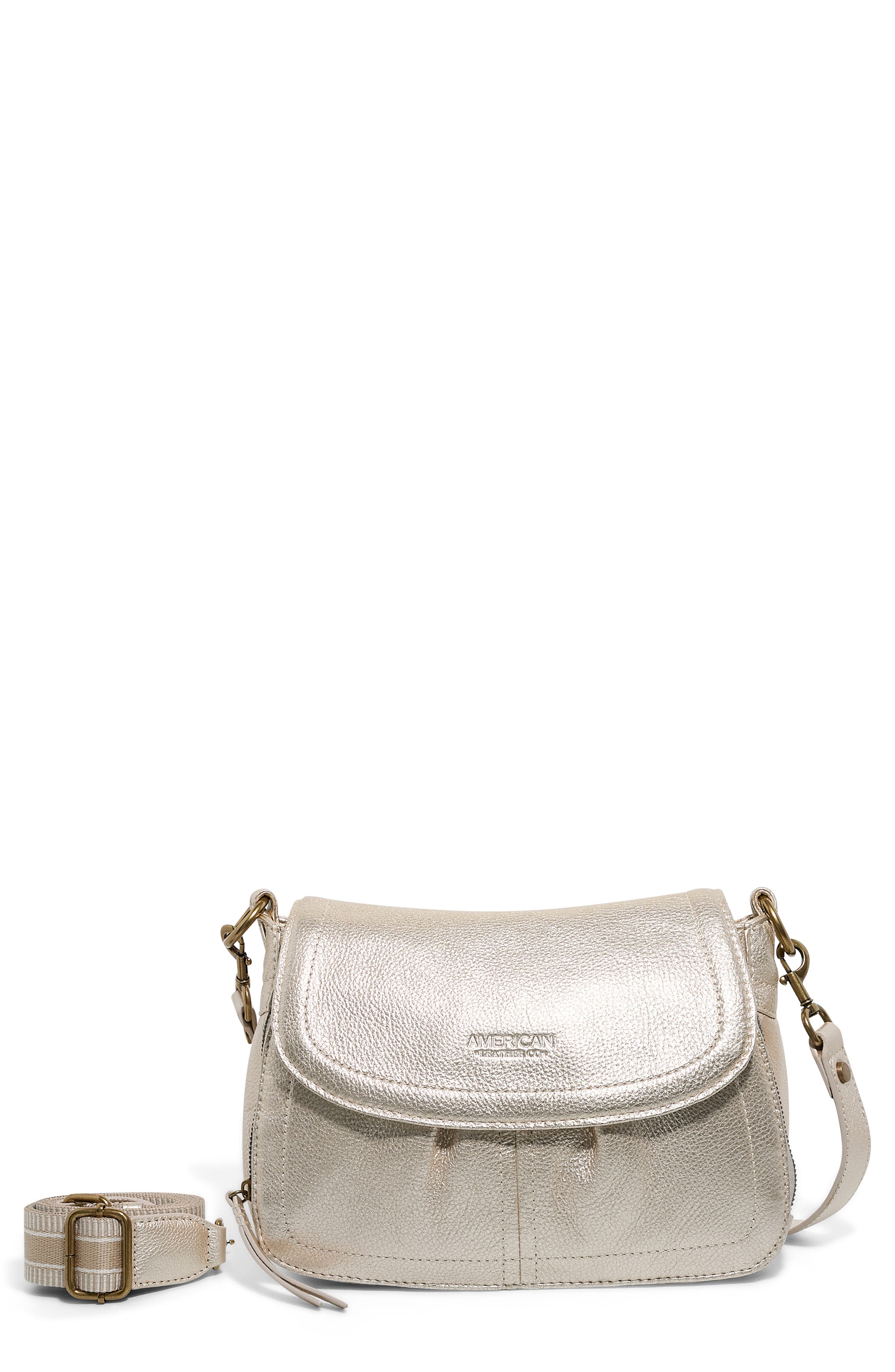 American Leather Co. Marino Crossbody Bag In Champagne