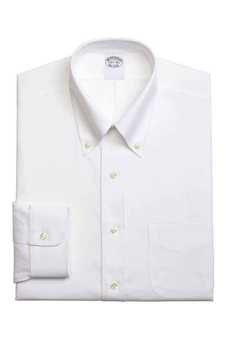 Solid Non-Iron Regular Fit Dress Shirt, Alternate, color, SOLID WHITE