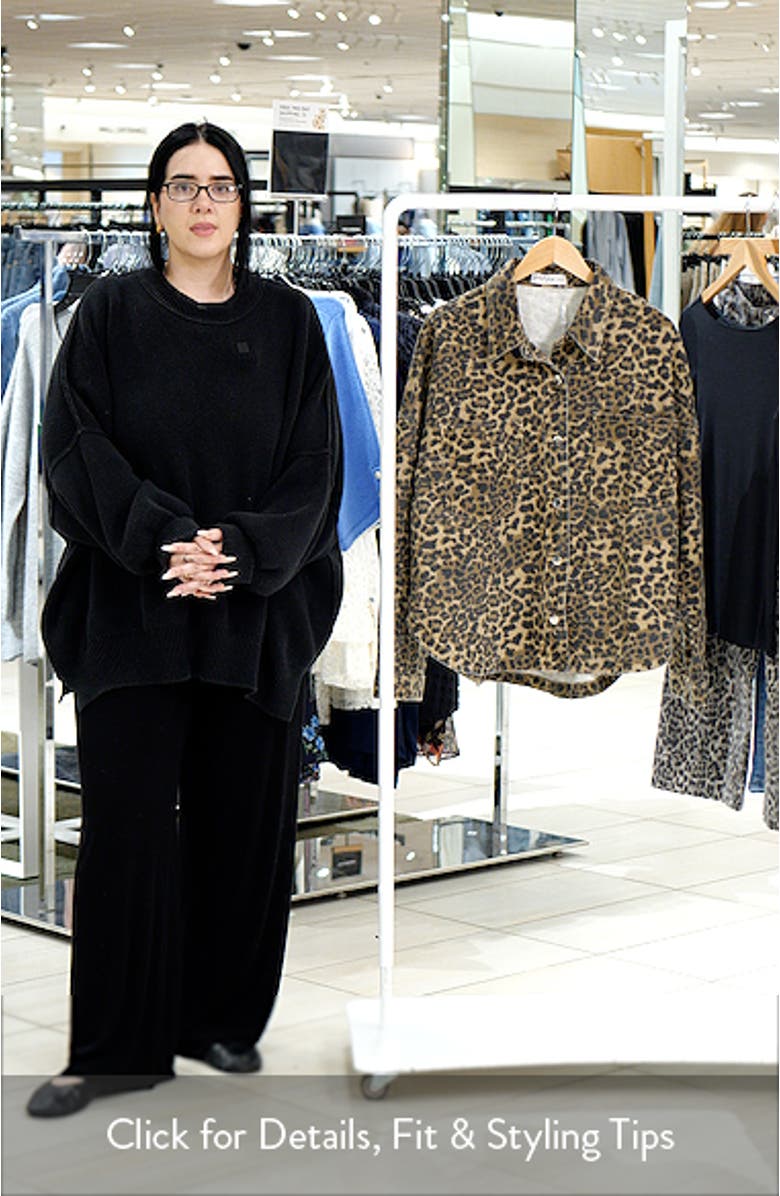 Elias Leopard Print Denim Jacket, sales video thumbnail