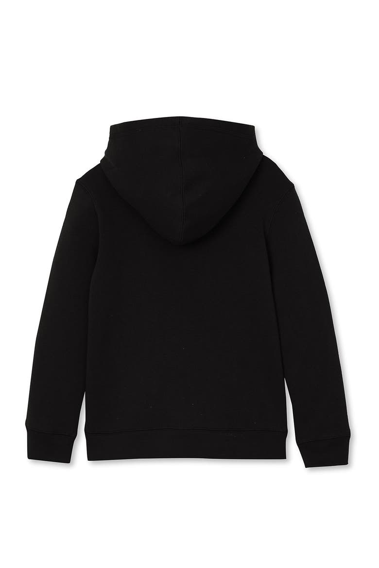 Kids Solid Fleece Zip Hoodie, Alternate, color, Black