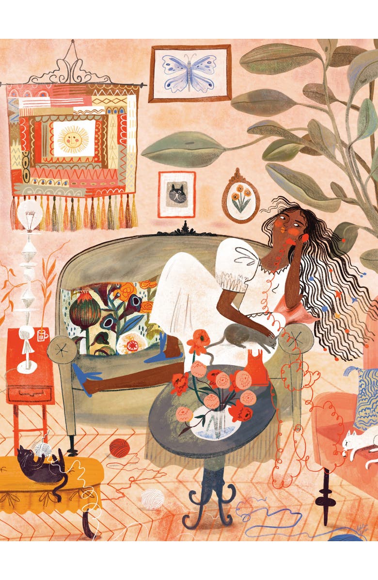 NEW YORK PUZZLE COMPANY Cozy Night In 500 Piece Puzzle, Alternate, color, NO COLOR