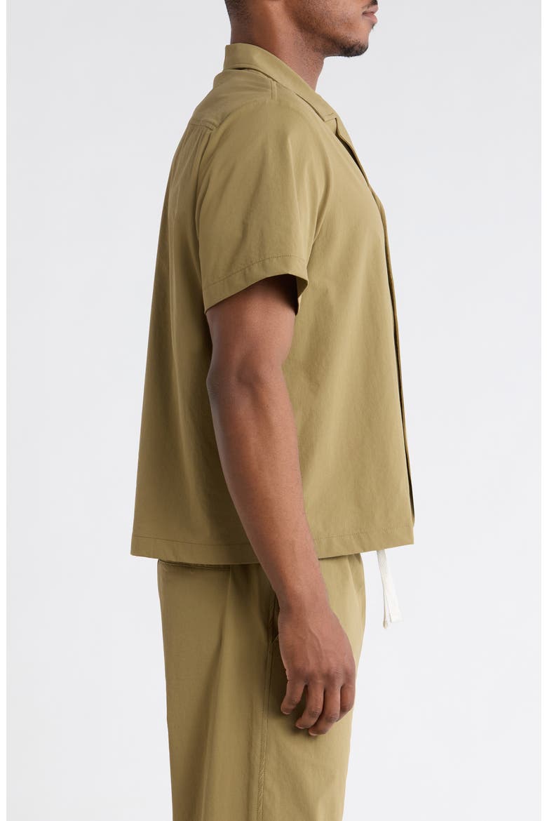 Tim Stretch Nylon Camp Shirt, Alternate, color, GREEN