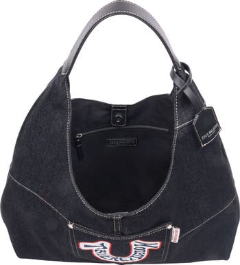 Retro Logo Denim Hobo Bag
