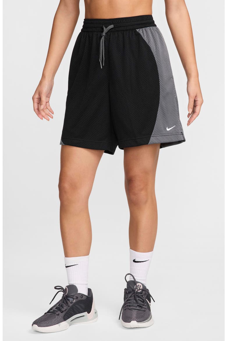Essential Dri-FIT Mesh Basketball Shorts, Main, color, BLACK/ IRON GREY/ WHITE