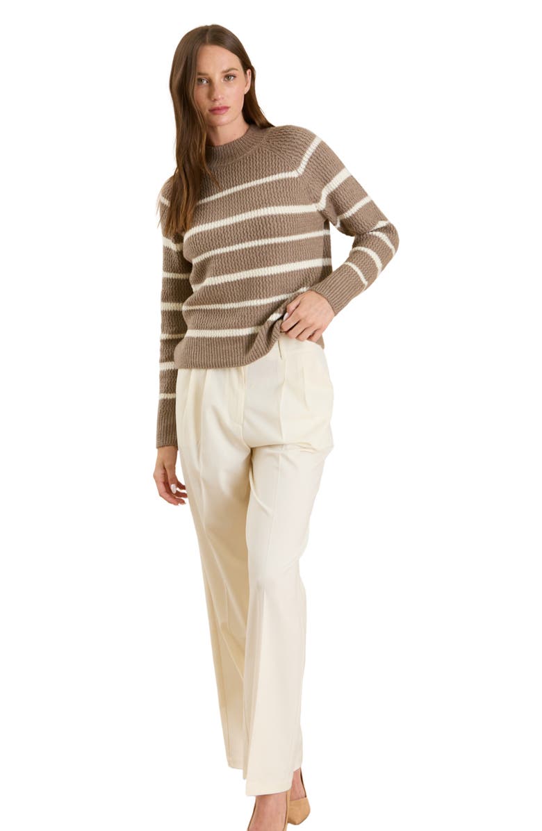 Blu Pepper Stripe Ribbed Sweater, Alternate, color,