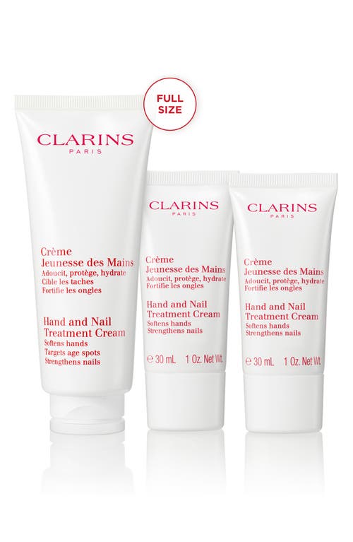 Clarins Hand & Nail Nourishing Treatment Cream Set $54 Value In Transparent