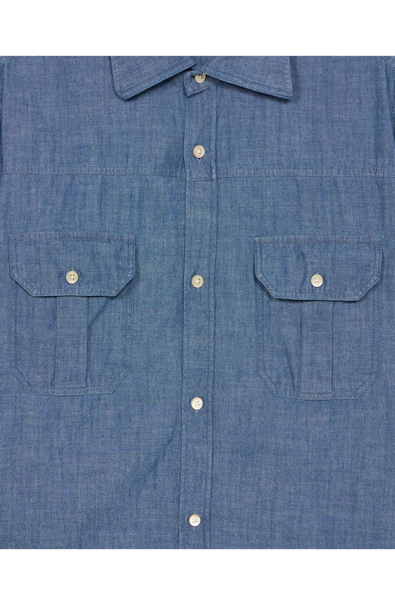 Fortela Amleto Denim Shirt with Patch Pockets, Alternate, color, Blue