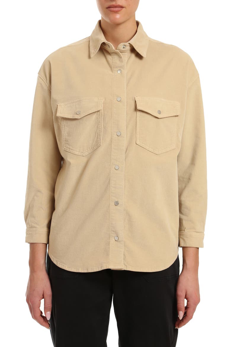 Livia Iris Cream Corduroy Shirt, Main, color, IRIS CREAM CORD