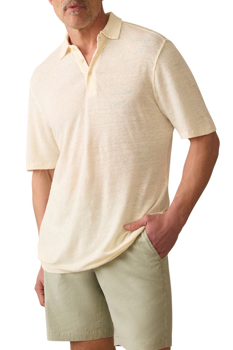 Linen Polo, Main, color, WHITECAP