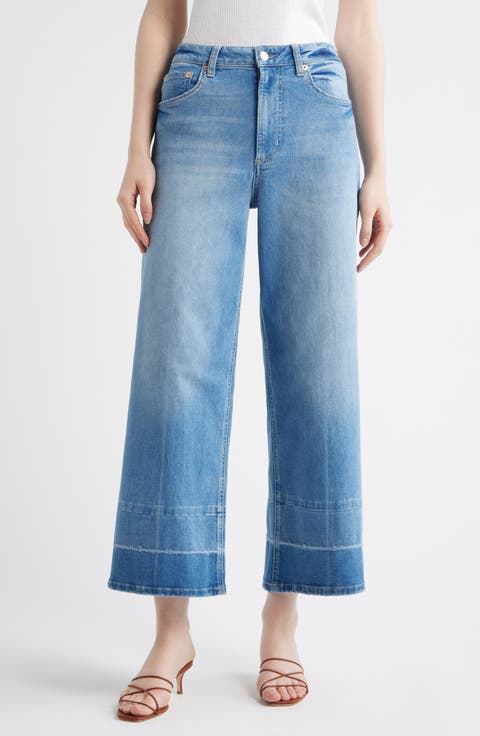 Getty High Waist Crop Wide Leg Jeans (Independence)