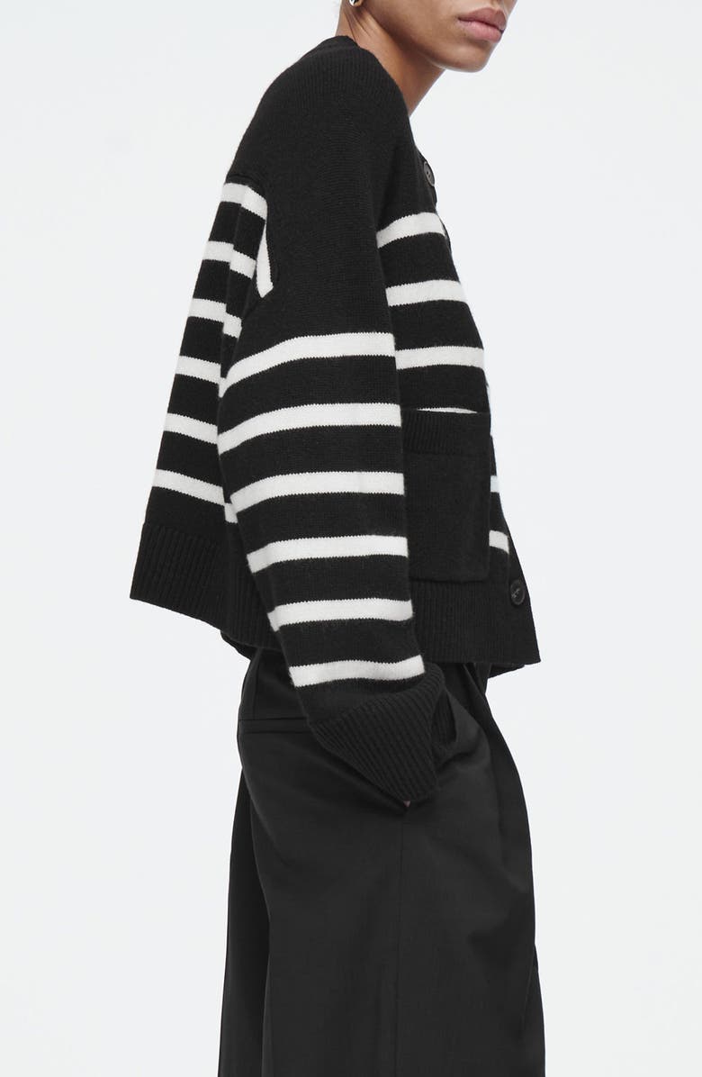 COS Stripe Wool Cardigan, Alternate, color,