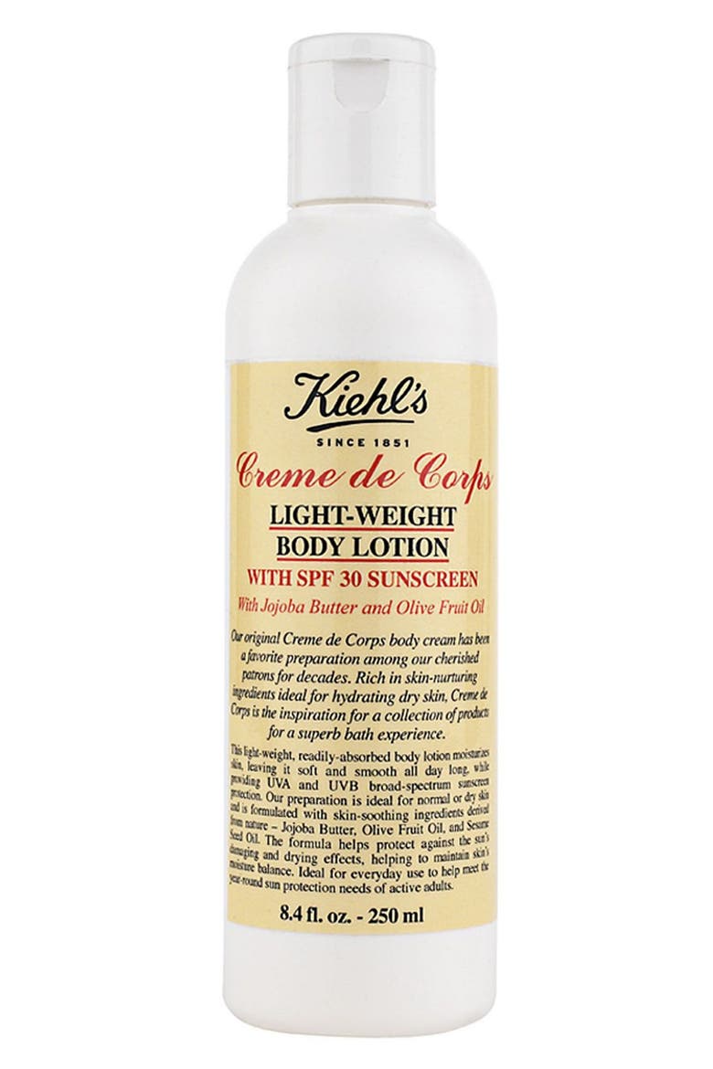 'Creme de Corps' Light-Weight Body Lotion - SPF 30, Main, color, NO COLOR
