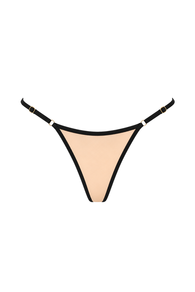 Rosella Bikini Bottom, Main, color, Black and Beige