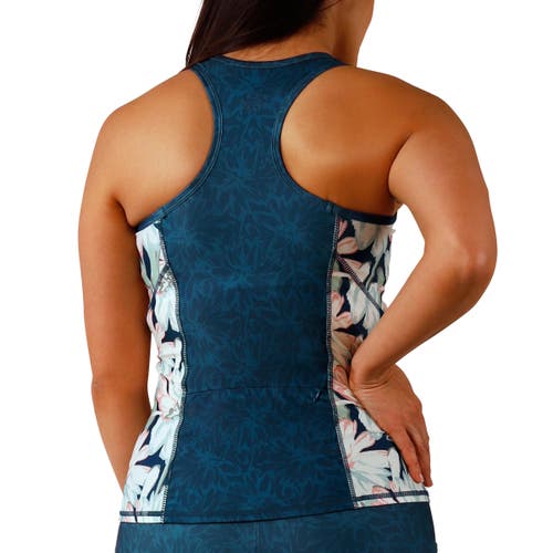 Uv Skinz Racerback Swim Tank In Midnight Garden