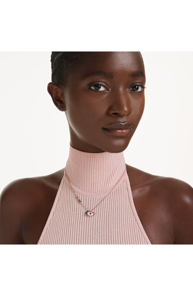 Swarovski Symbolica Pendant Necklace, Alternate, color, Rose Gold/ Multi