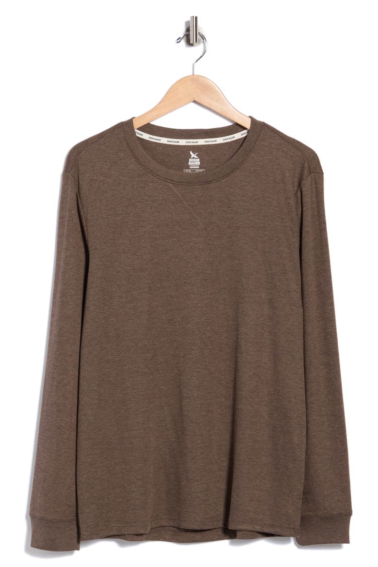 Chalet Textured Lounge Top, Alternate, color, BARK HEATHER