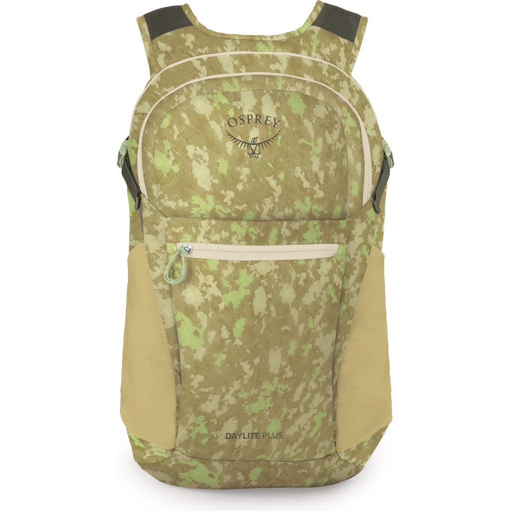Osprey Daylite Plus Backpack in Sunlit Lichen Print Gravel Tan at Nordstrom