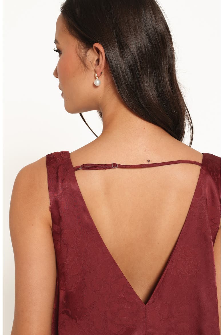 Aeryn V-Neck Scarf Maxi Dress, Alternate, color, BURGUNDY