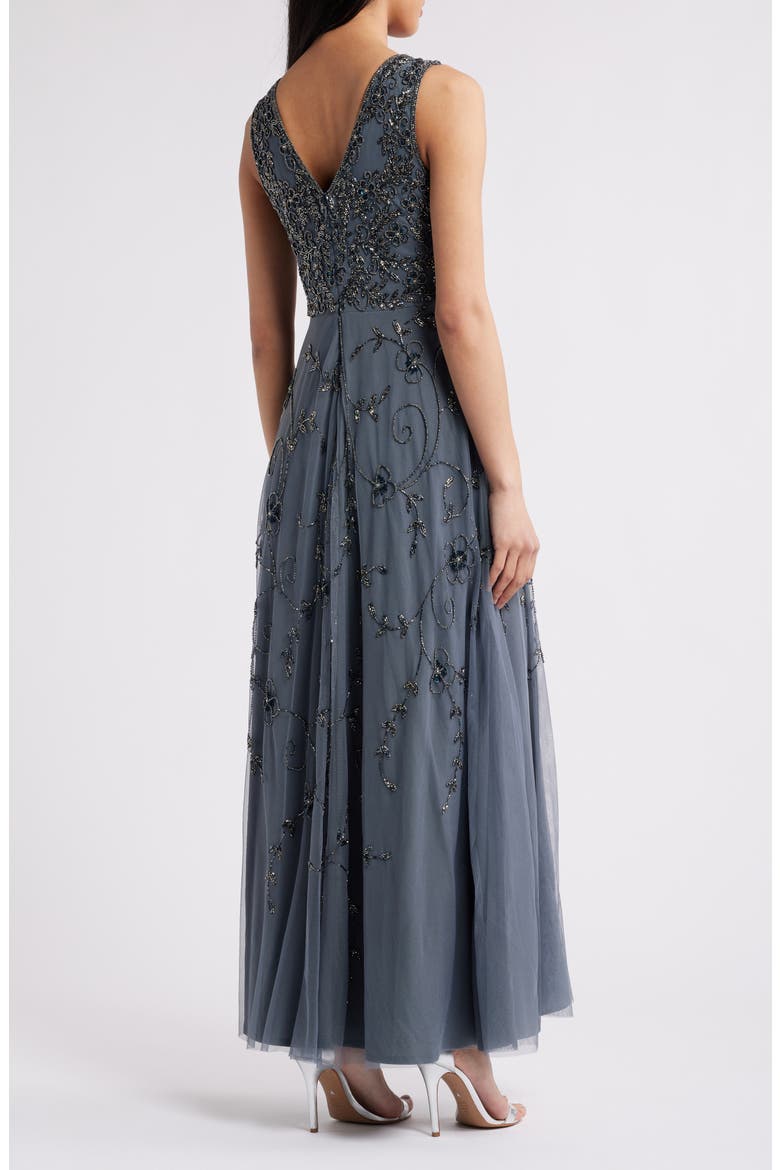 Embellished Cocktail Dress with Open Front Jacket, Alternate, color, SMOKE