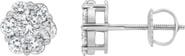 LuvMyJewelry Lab Grown Diamond Cluster Stud Earrings