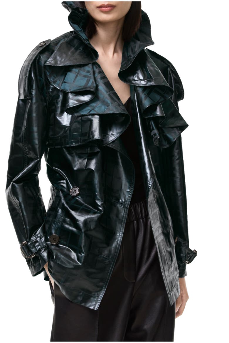 Clare Trench Jacket, Main, color, Flint blue