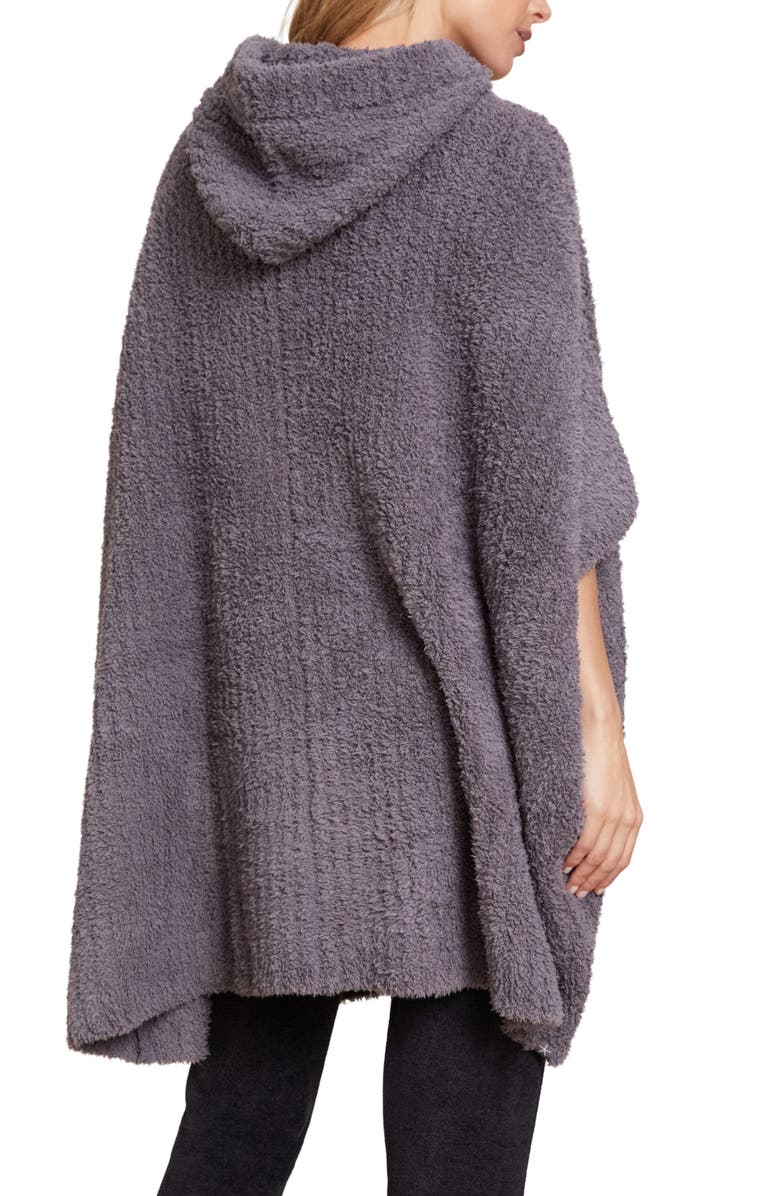 Barefoot Dreams<sup>®</sup> CozyChic<sup>®</sup> Ribbed Hooded Poncho, Alternate, color, Carbon