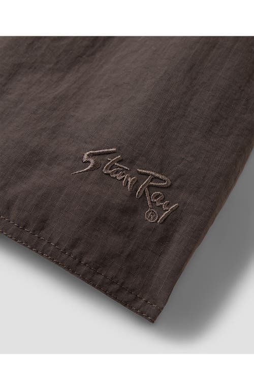 Stan Ray Miki Cotton Drawstring Waist Shorts In Washed Black