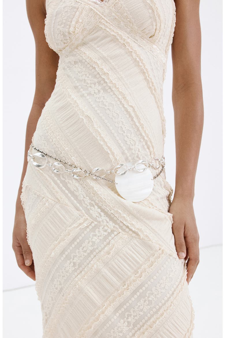 Asymmetrical Lace Dress, Alternate, color, VANILLA