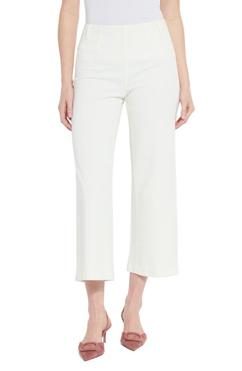 Layton Pull-On High Waist Crop Wide Leg Knit Jeans